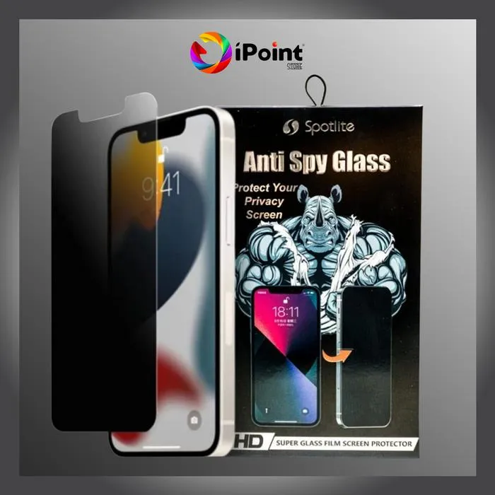 Premium iPhone 15 Series Anti Spy Privacy Spotlite Full Tempered Glass