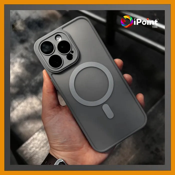 iPhone 16 Series Lunar Frosted Matte Case With M4gsafe Support and Build in Full Tempered Glass Camera