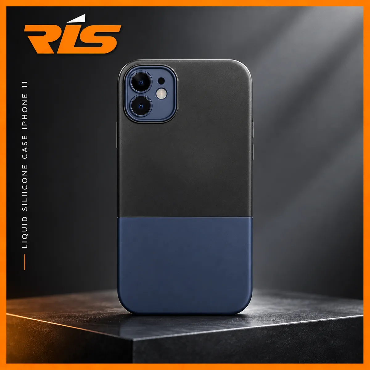 CASE LIQUID SILICONE IPHONE 11 TWO TONE WITH CAMERA PROTECTION