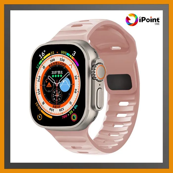 Silicone Sport Strap for Apple Watch iWatch series 1,2,3,4,5,6,SE,7,8,9,10 Ultra 1 / Ultra 2 ( STRAP ONLY / HANYA TALINYA SAJA )