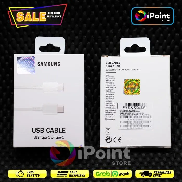 Kabel / Cable Data S4msung Type C to C 3A 0ri 1 Meter