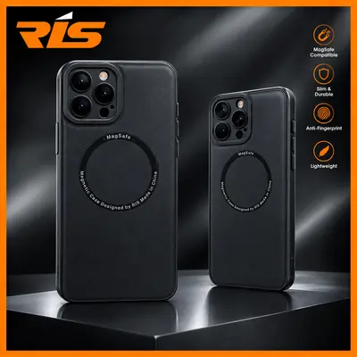 CASE IPHONE 13 & 14 SERIES SILICONE LEATHER MAGSAFE CAMERA PROTECT