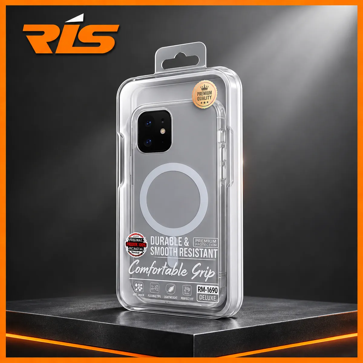 Remax RM-1690 iPhone 14 Series Wireless Charger Clear Case