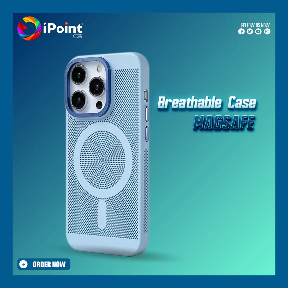 iPhone 11 - 16 Series Ultra thin Breathable Case With Magsafe Support