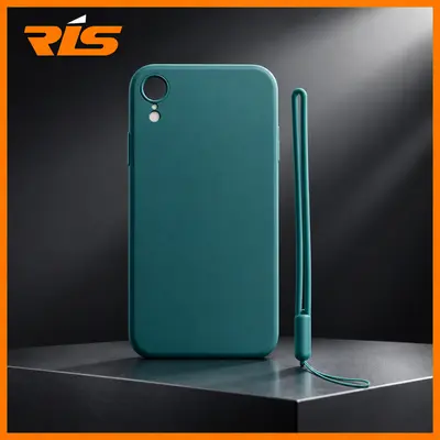 Case iPhone XR - 11 Series Lanyard Square Logo Silicone Lens Protection + Bludru