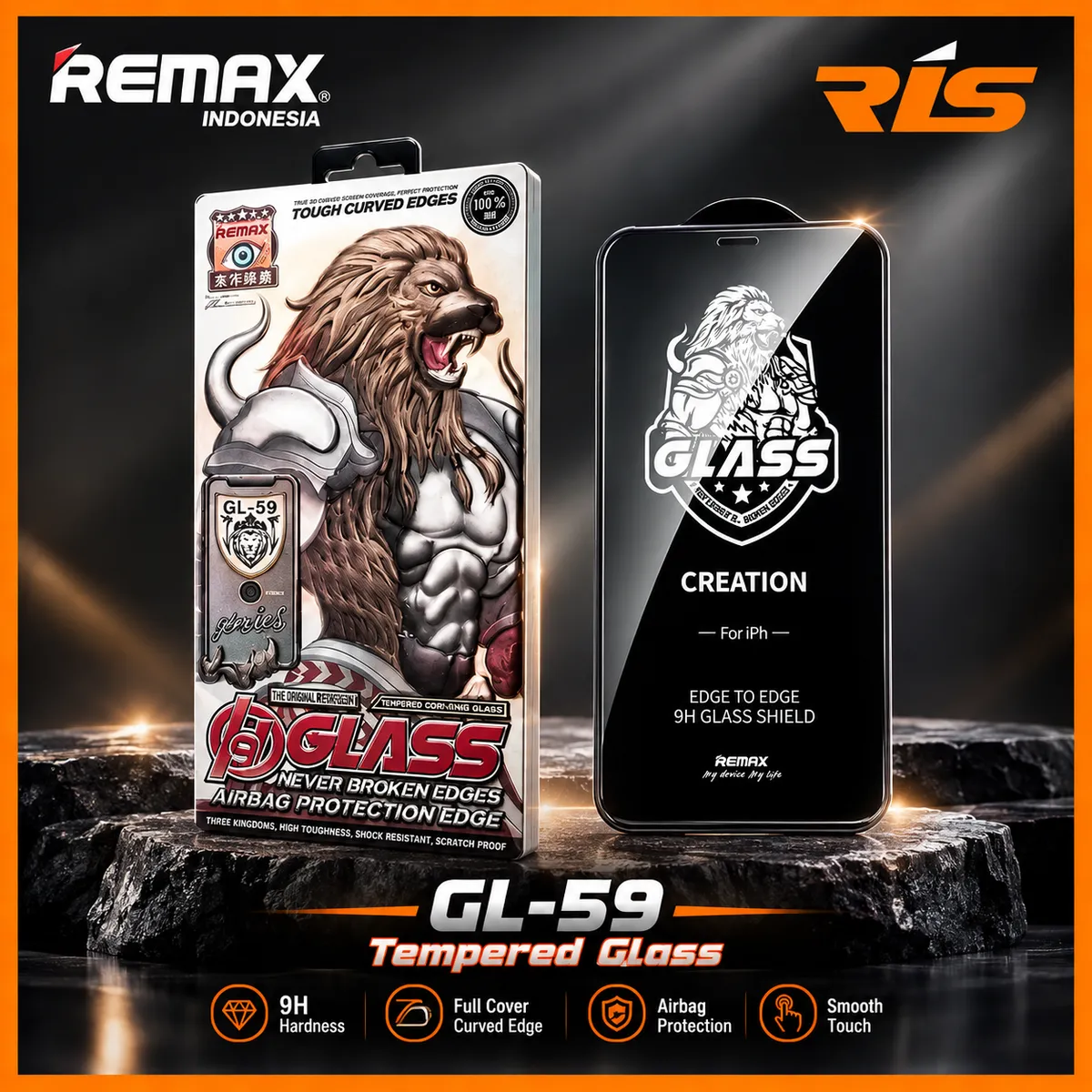 REMAX GL-59 iPhone 11 / X series Tempered Glass
