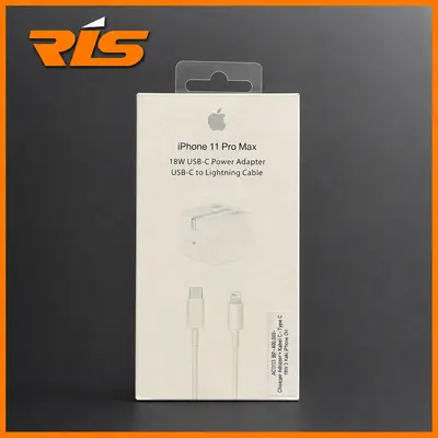 Charger iPhone 11 Pro Max 18W USB-C Power Adapter + USB-C to Lightning Cable Original
