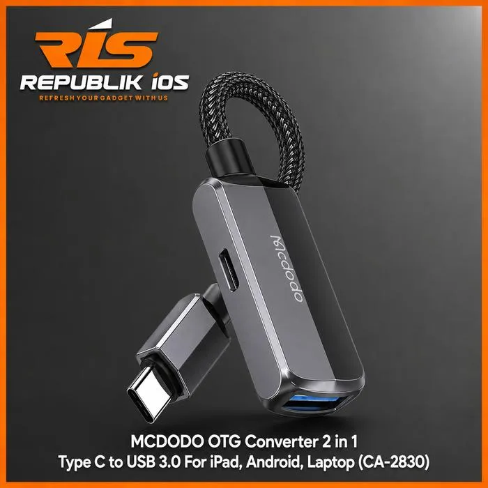 MCDODO OTG Converter 2 in 1 Type C to USB 3.0 For iPad, Android, Laptop Data Transfer
