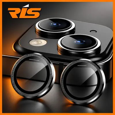 iPhone 16 / 16 Plus Metal Ring With Tempered Glass Camera Lens 1 set anti gores camera protector camera pelindung camera