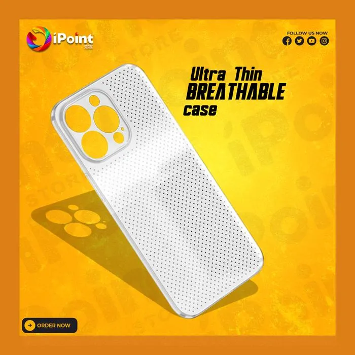 Case Square iPhone Ultra Thin Breathable Shockproof Camera Protect