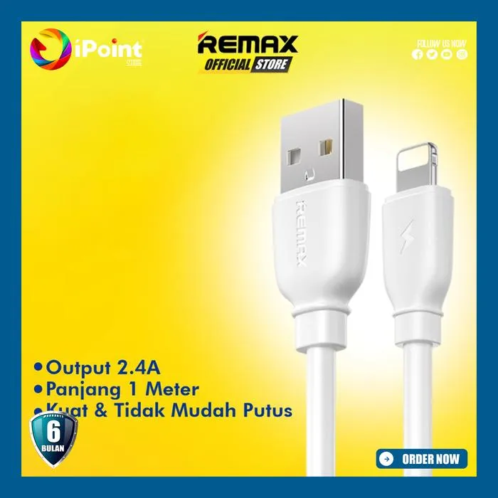 Remax Cable Lightning + Data Transmission 2.4A 1 METER
