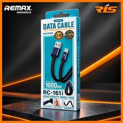 Kabel Charger Data iPhone REMAX RC-188i Lightning Hitam
