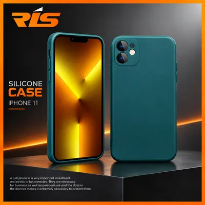 Case iPhone 11 - 13 Series Square Silicone Jelly with Lens Protect + Bludru