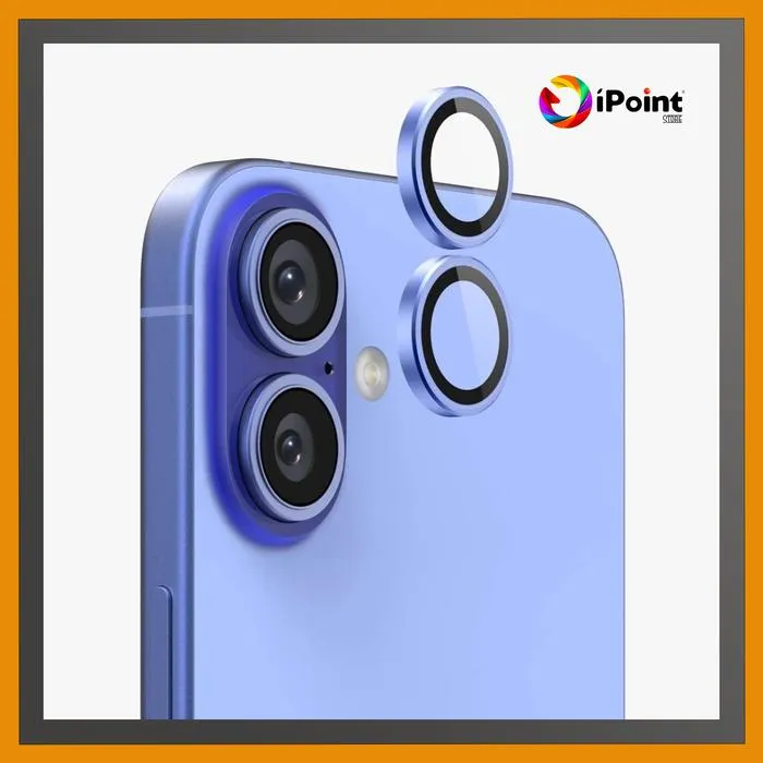 iPhone 16 / 16 Plus Metal Ring With Tempered Glass Camera Lens 1 set anti gores camera protector camera pelindung camera