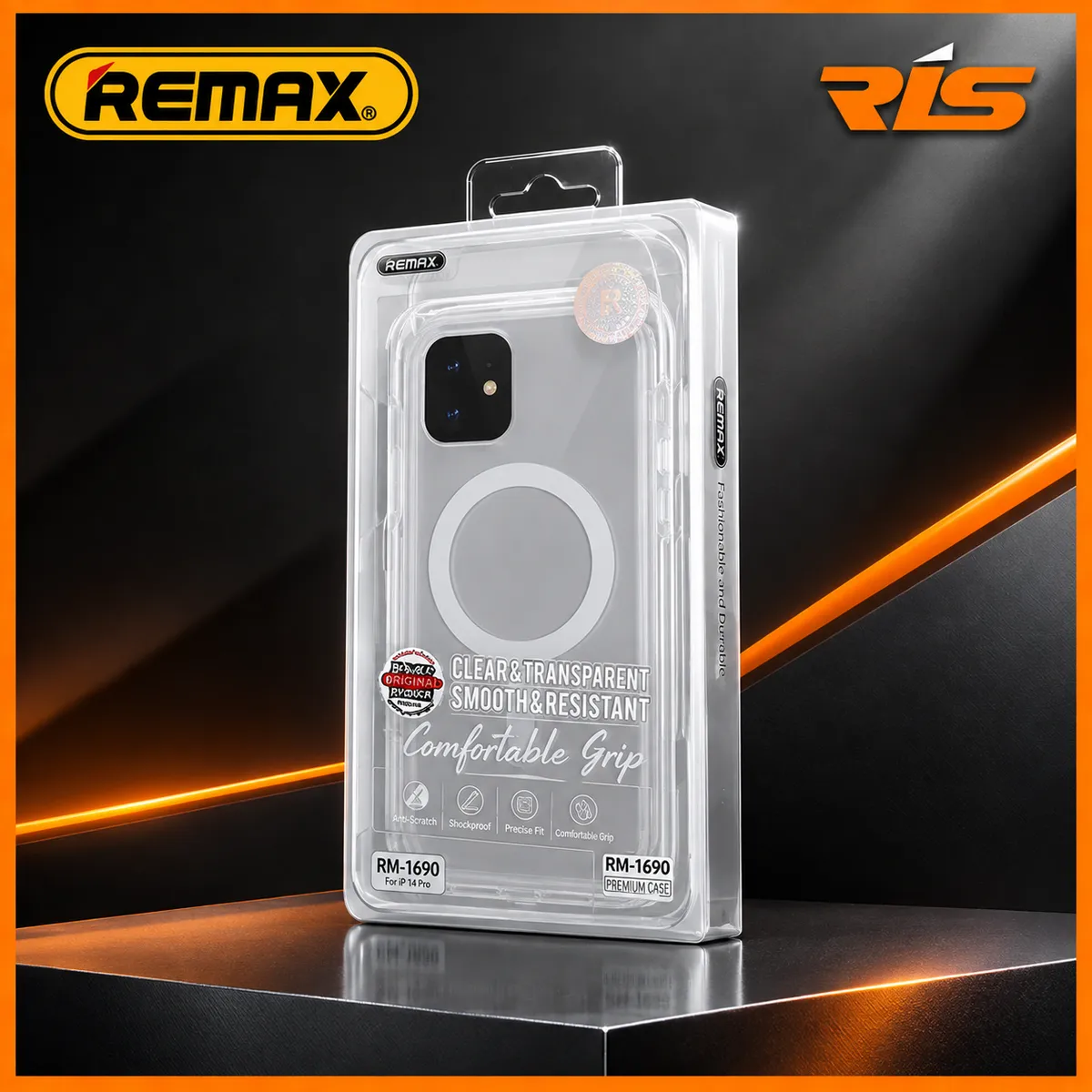 Remax RM-1690 iPhone 15 Series Wireless Charger Clear Case