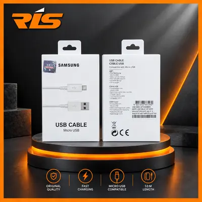 KABEL CHARGER MICRO USB S4MSUNG S6/S7 0RI 100% 1 M WHITE