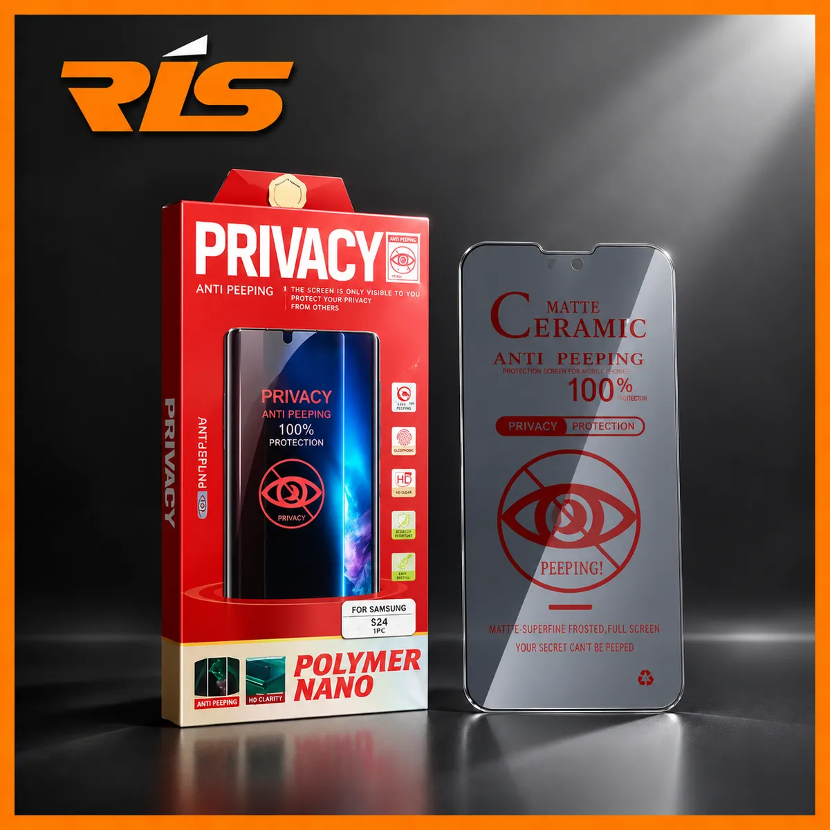 ANTI GORES ANTI SPY IPHONE 14 SERIES CERAMIC / POLYMER NANO TECHNOLOGY