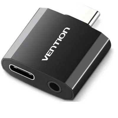 Vention Type-C to 3.5mm+Type-C Adapter Black CFKBO
