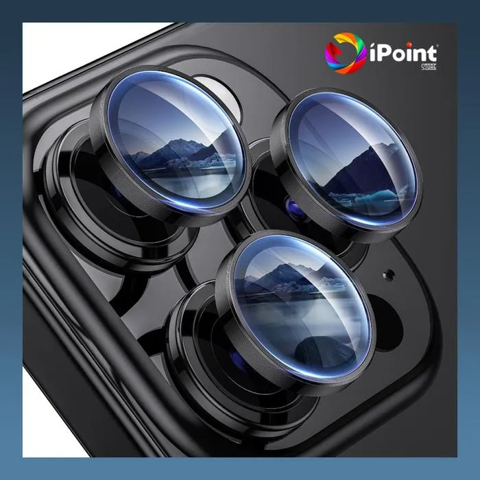 SPOTLITE iPhone 15 Pro / 15 Pro Max Premium High Definition Back Camera Lens Protector Dengan alat pembuka dan alat pemandu pemasangan, Anti Reflection