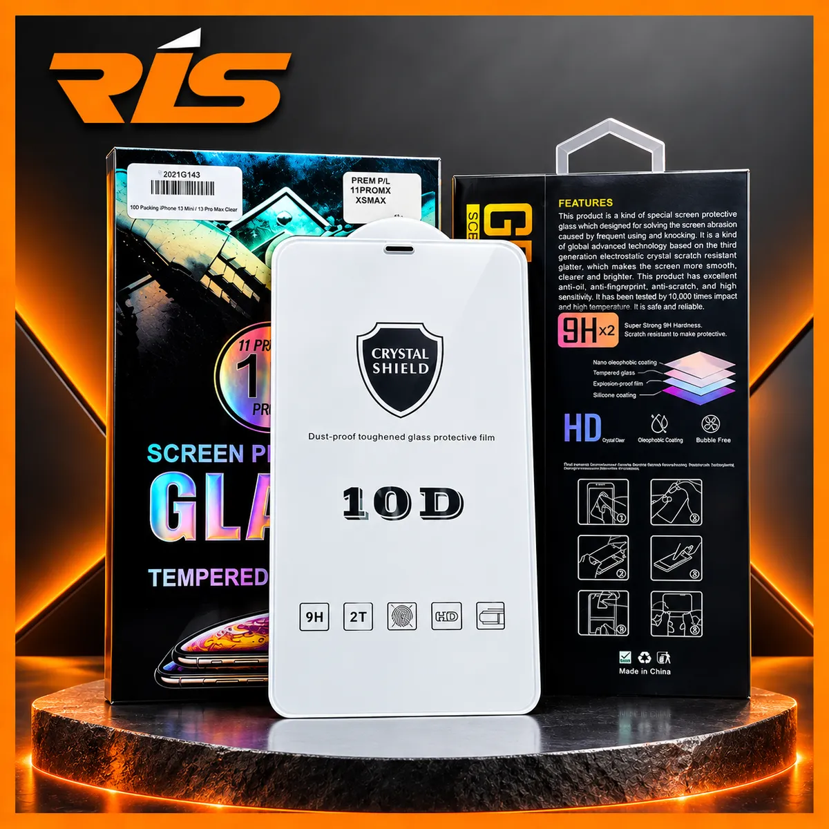 Tempered Glass TG 10D iPhone 7 - 12 Series Clear Non List Premium