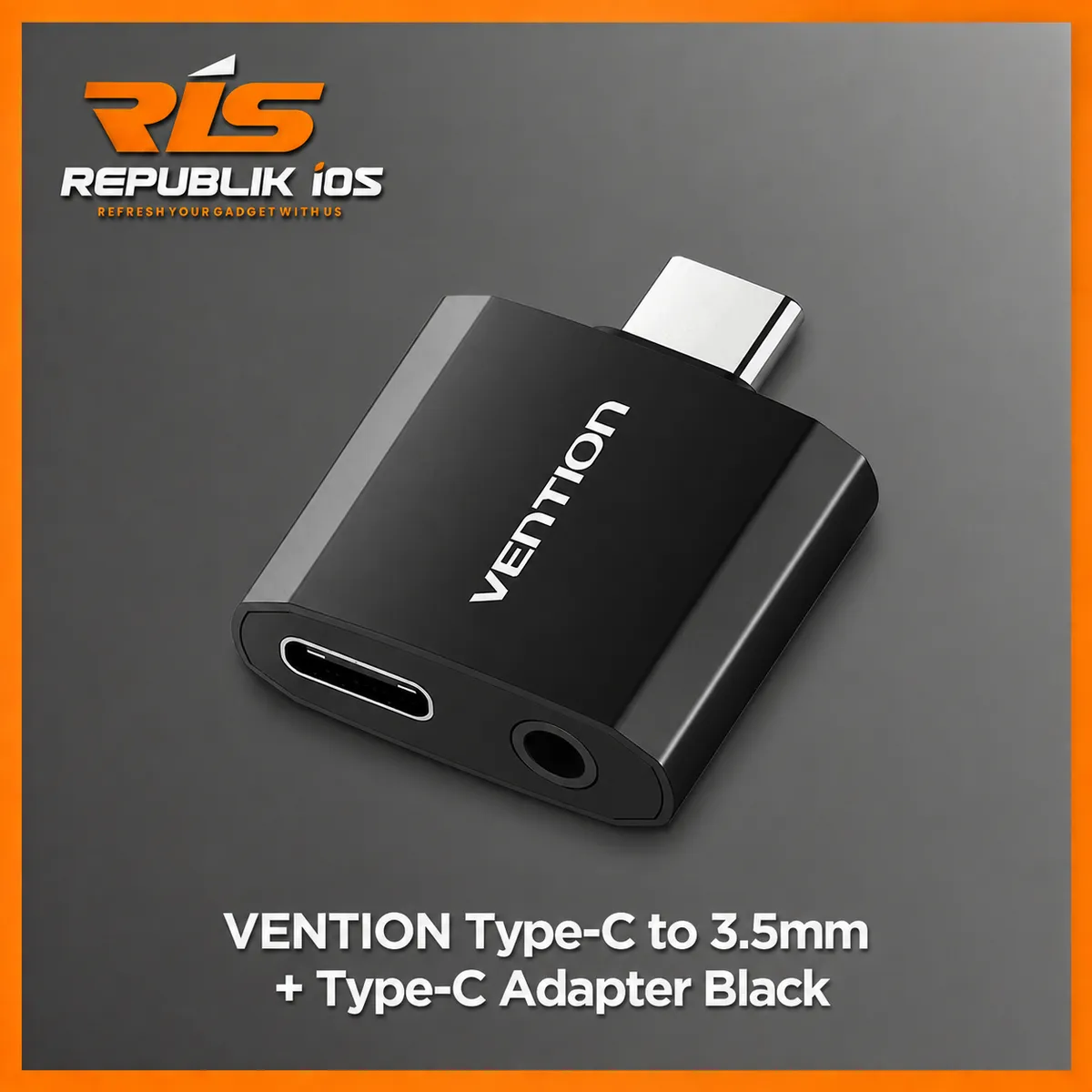 Vention Type-C to 3.5mm+Type-C Adapter Black CFKBO