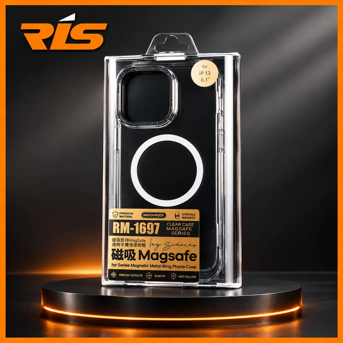 IPHONE 14 SERIES REMAX ICY SERIES MAGSAFE METAL RING ULTRA THIN CASE