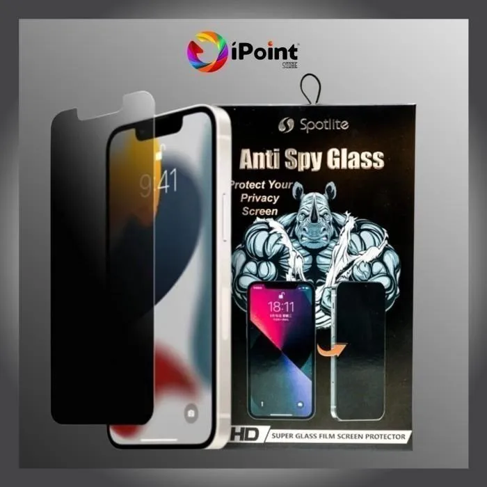 Premium iPhone 14 Pro Max Anti Spy Privacy Spotlite Full Tempered Glass