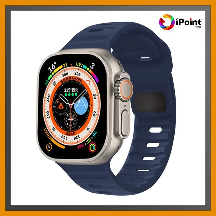 Silicone Sport Strap for Apple Watch iWatch series 1,2,3,4,5,6,SE,7,8,9,10 Ultra 1 / Ultra 2 ( STRAP ONLY / HANYA TALINYA SAJA )