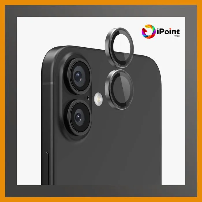 iPhone 16 / 16 Plus Metal Ring With Tempered Glass Camera Lens 1 set anti gores camera protector camera pelindung camera