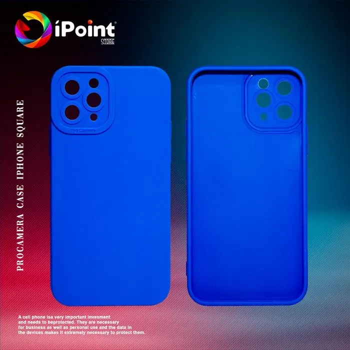 Case Polos iPhone Square Candy Soft Double Lens Protection