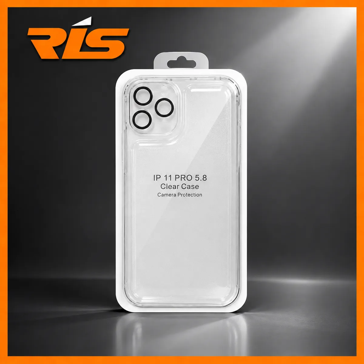 Case iPhone Silicone Clear Full with Ring Camera Tempered Glass