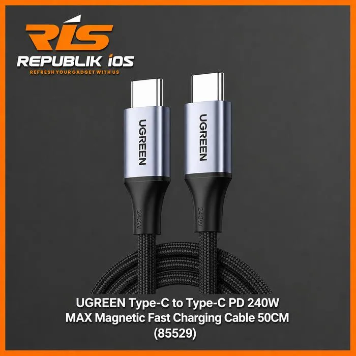 UGREEN 240W MAX Type-C to Type-C PD Magnetic Fast Charging Cable 50CM