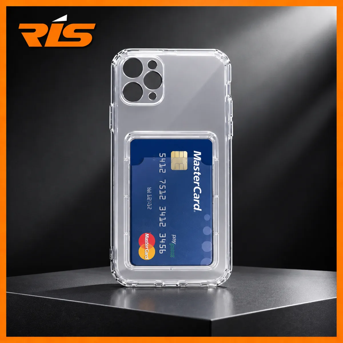 Case Iphone Series Silicone Transparant With Back Wallet & Cam Protect