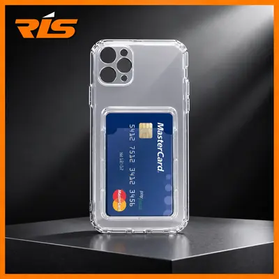 Case Iphone Series Silicone Transparant With Back Wallet & Cam Protect