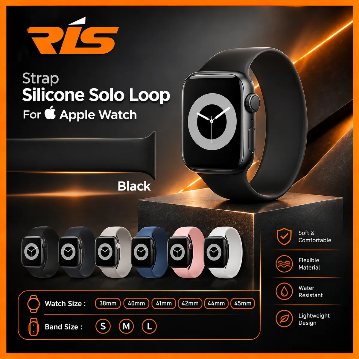 Apple Watch iWatch Single Loop Silicone Strap