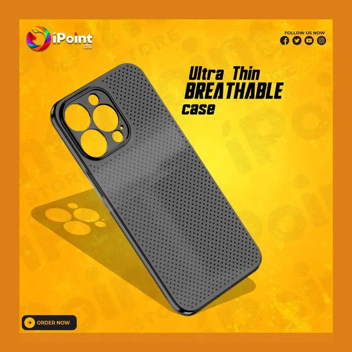 Case Square iPhone Ultra Thin Breathable Shockproof Camera Protect