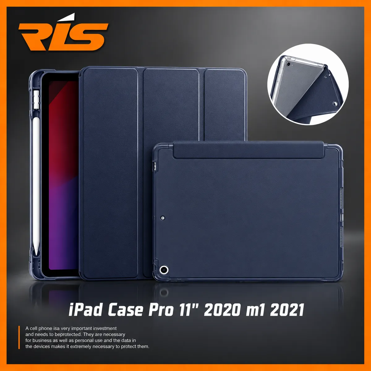 iPad Smart Folding Case With Pen Holder FULL COVER