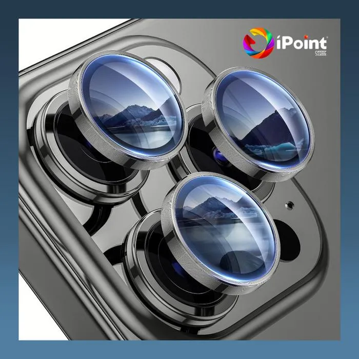 SPOTLITE iPhone 15 Pro / 15 Pro Max Premium High Definition Back Camera Lens Protector Dengan alat pembuka dan alat pemandu pemasangan, Anti Reflection