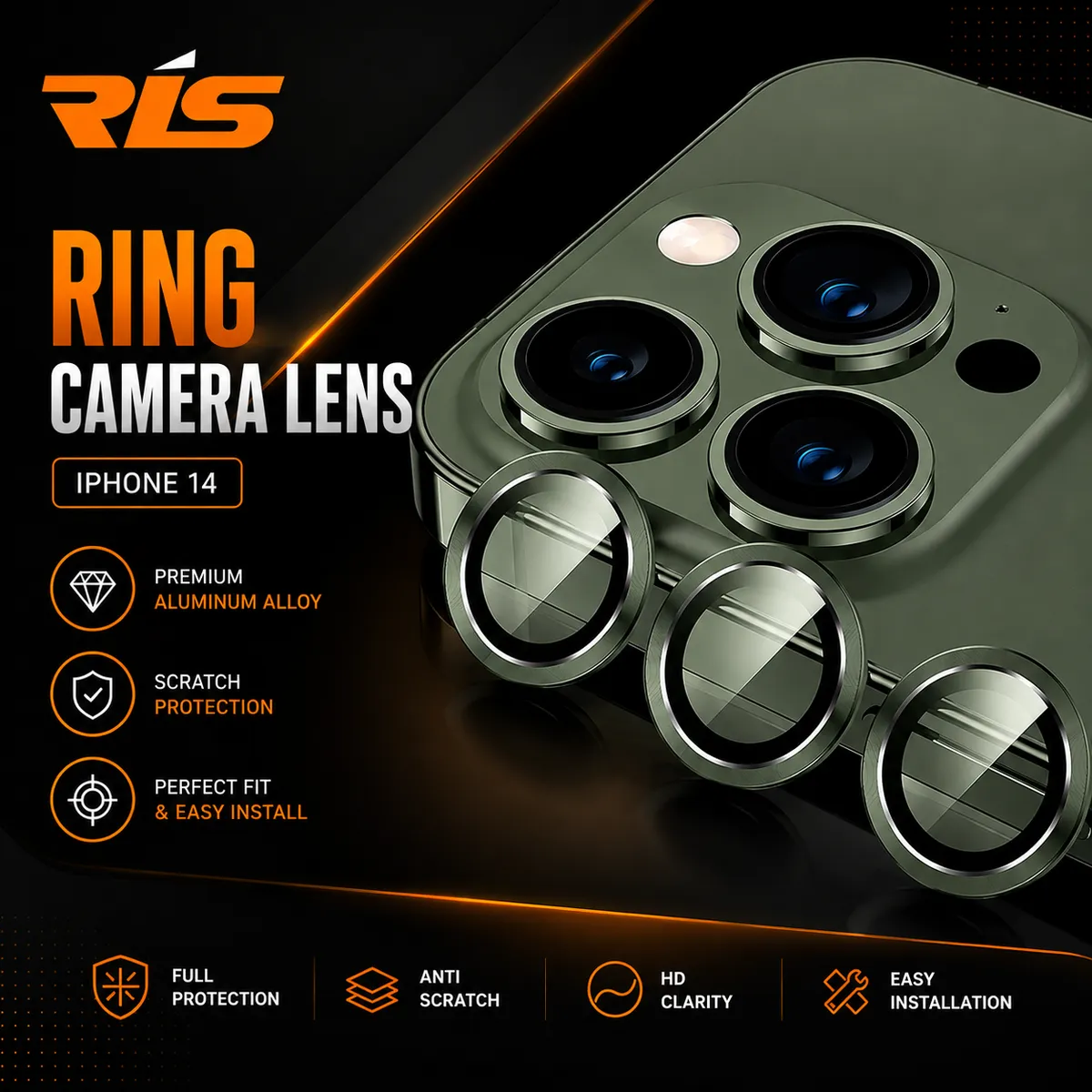 iPhone 13 - 14 Series Ring Anti Gores Lensa Camera Kamera iPhone