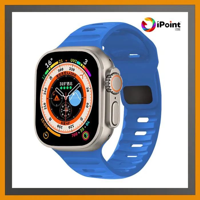 Silicone Sport Strap for Apple Watch iWatch series 1,2,3,4,5,6,SE,7,8,9,10 Ultra 1 / Ultra 2 ( STRAP ONLY / HANYA TALINYA SAJA )