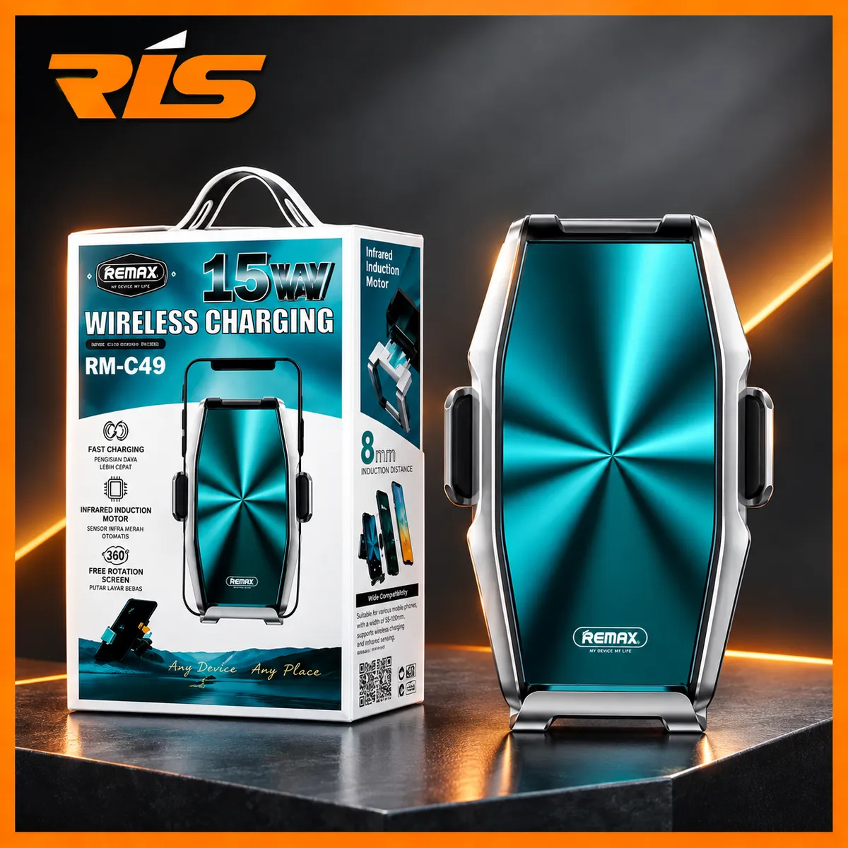 REMAX 15W Infrared Wireless Charging Car holder