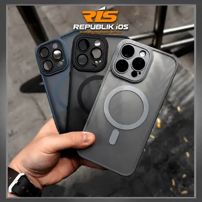 Lucid Frosted Matte Case iPhone 12-15 Series With Magsafe Support and Full Tempered Glass Camera