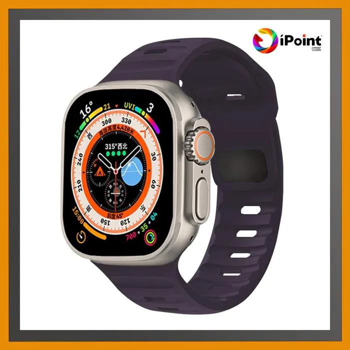 Silicone Sport Strap for Apple Watch iWatch series 1,2,3,4,5,6,SE,7,8,9,10 Ultra 1 / Ultra 2 ( STRAP ONLY / HANYA TALINYA SAJA )