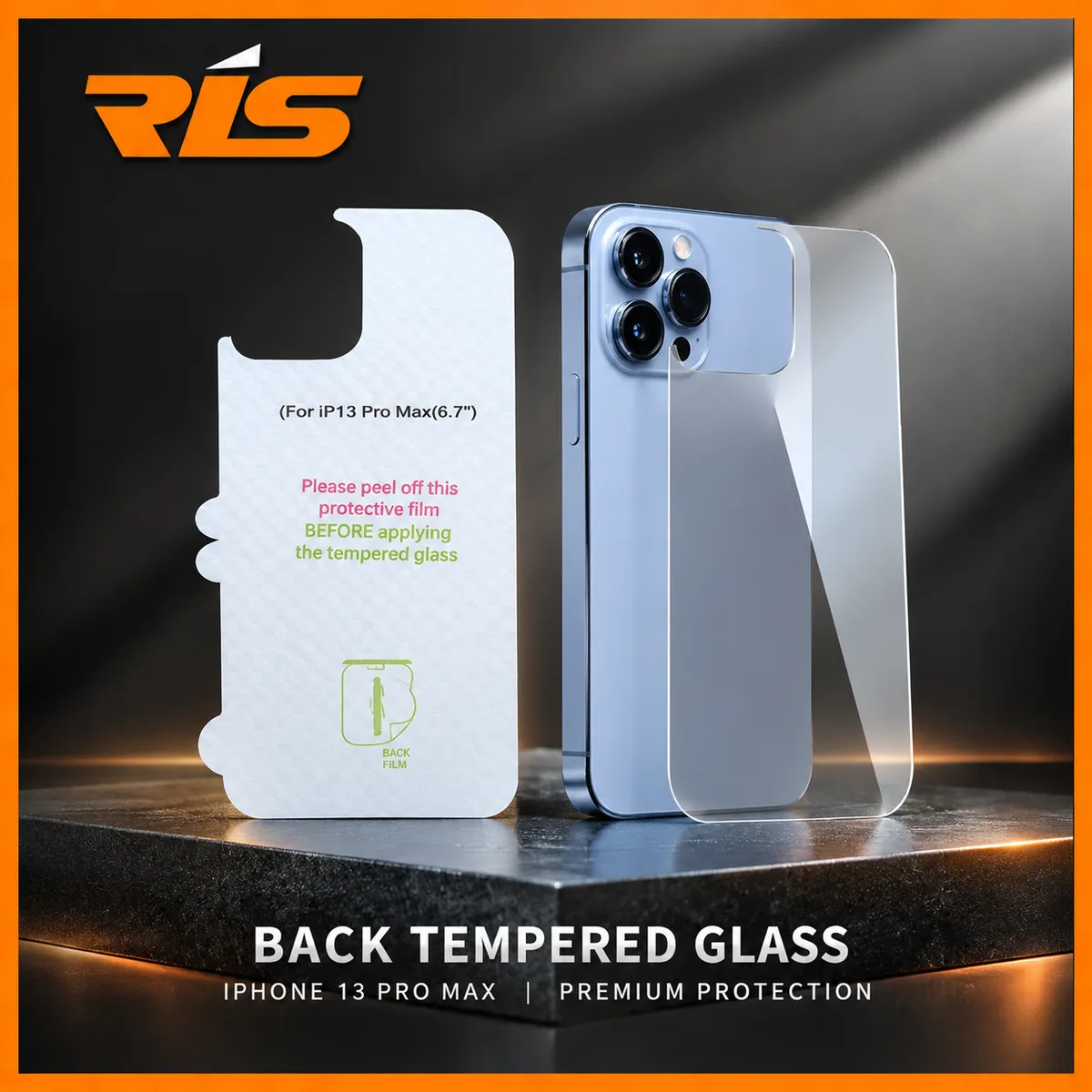IPHONE 13 SERIES BACKGLASS PROTECTOR HYDROGEL CLEAR