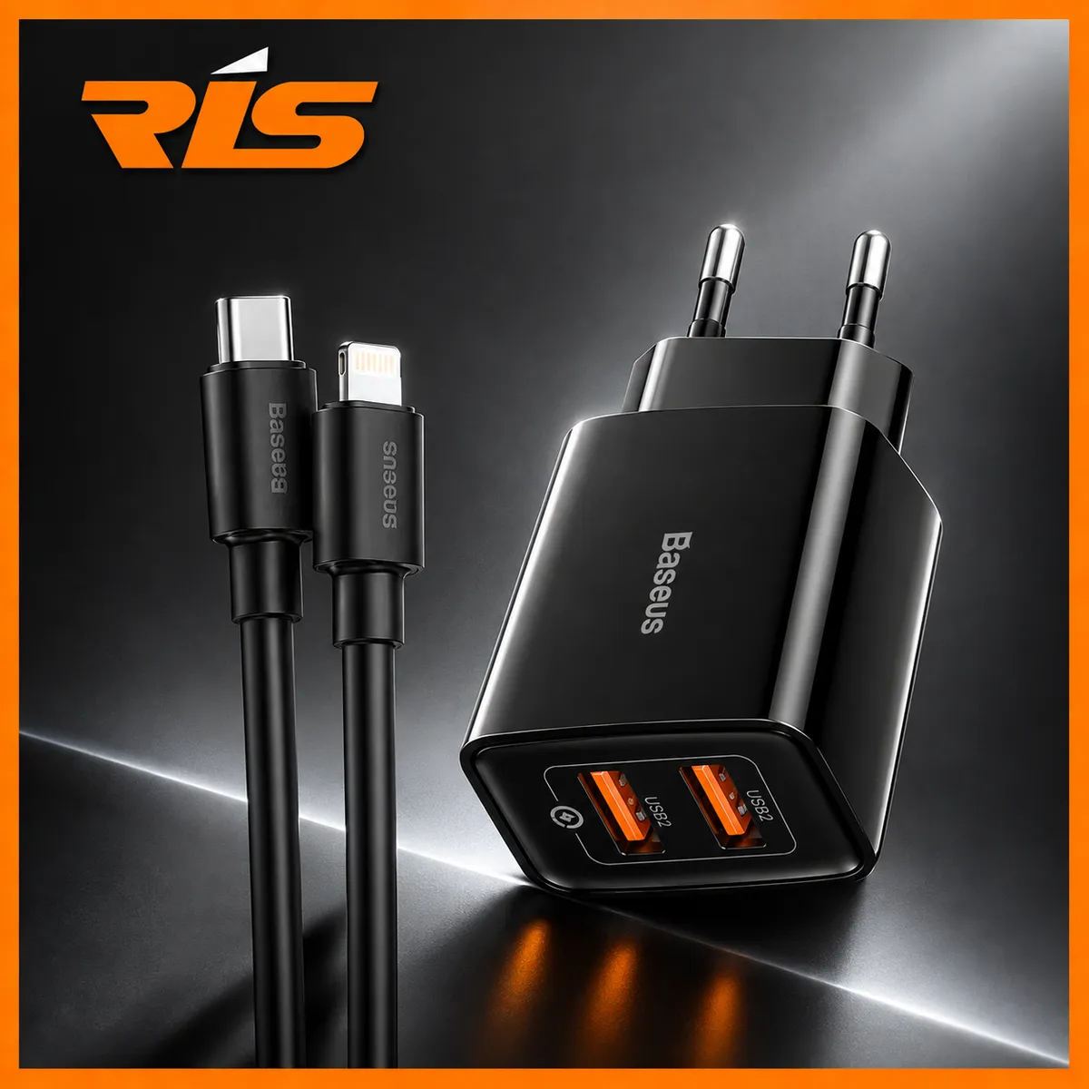 Baseus 18W Speed Mini QC Single PD3.0 Type-C 3A + C to Lightning 1 M