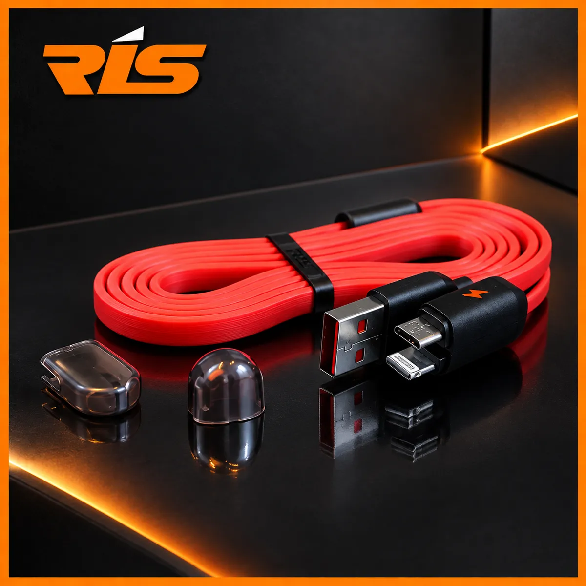 Kabel Cabang Micro USB iPhone Remax Red