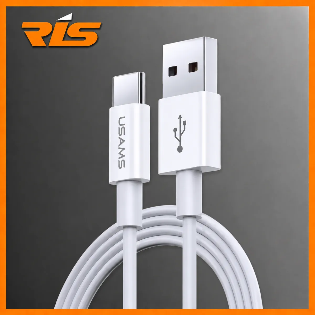 USAMS Cable USB A to Type C Super Fast Charge 5A White 1 Meter