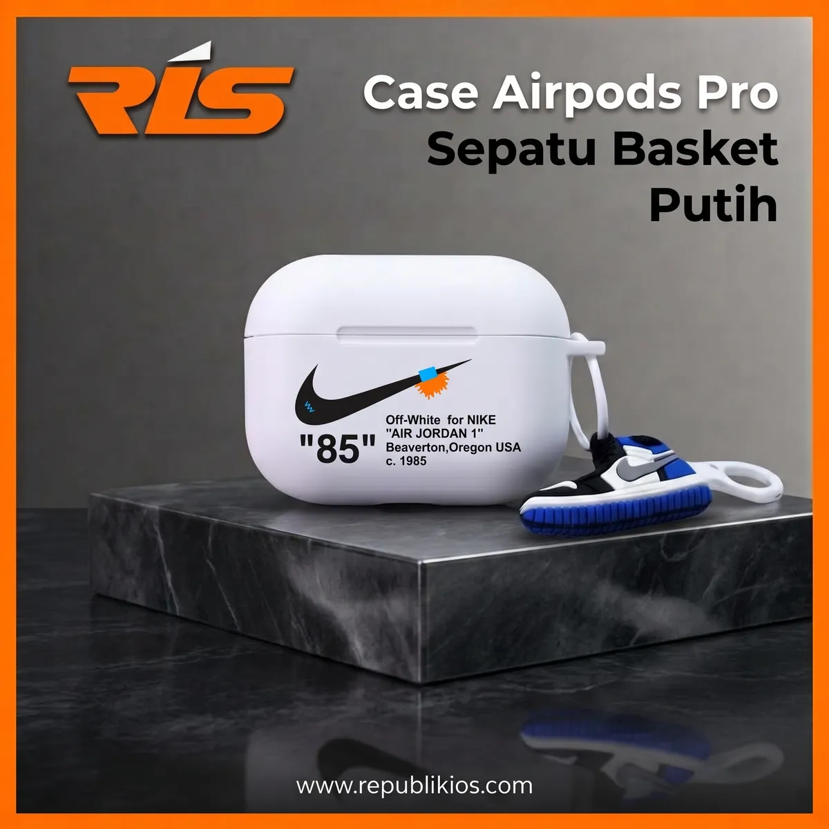 Case Airpods Pro Sepatu Basket Putih