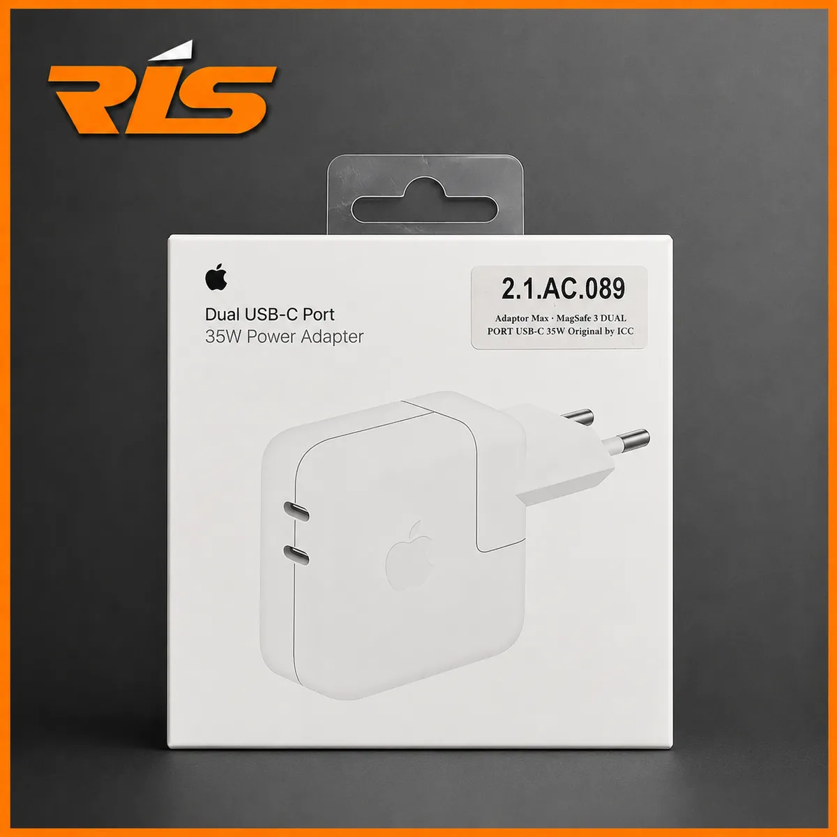 Charger MacBook iPhone Apple 35W Dual USB-C Port Power Adapter Original — Fast Charging