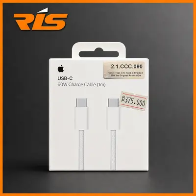 Apple Cable Type C to Type C Braided 60W 1M Original Resmi GDN — Fast Charging PD